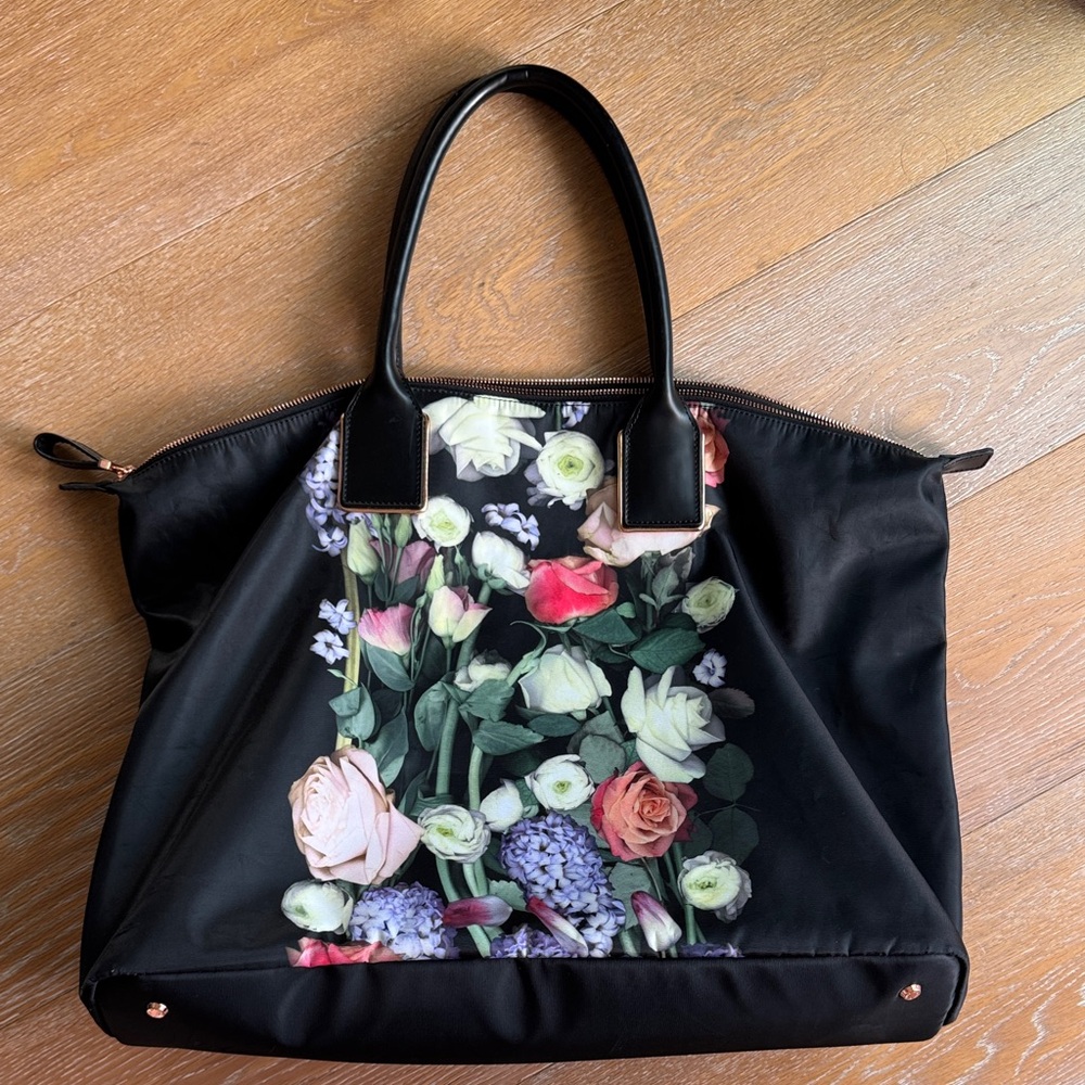 Ted Baker Black Floral Tote Bag